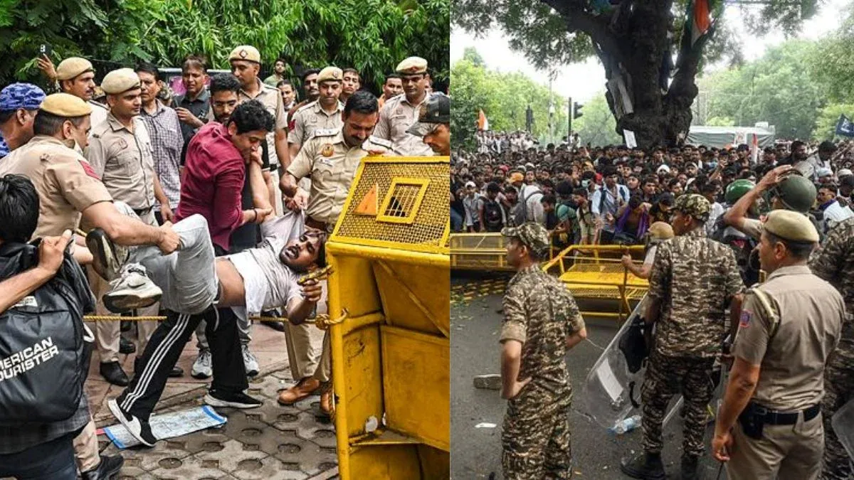 दिल्लीत कायदा व सुव्यवस्था धोक्यात! आंदोलकांच्या दगडफेकीत वरिष्ठ पोलीस अधिकाऱ्यांसह ११८ जखमी