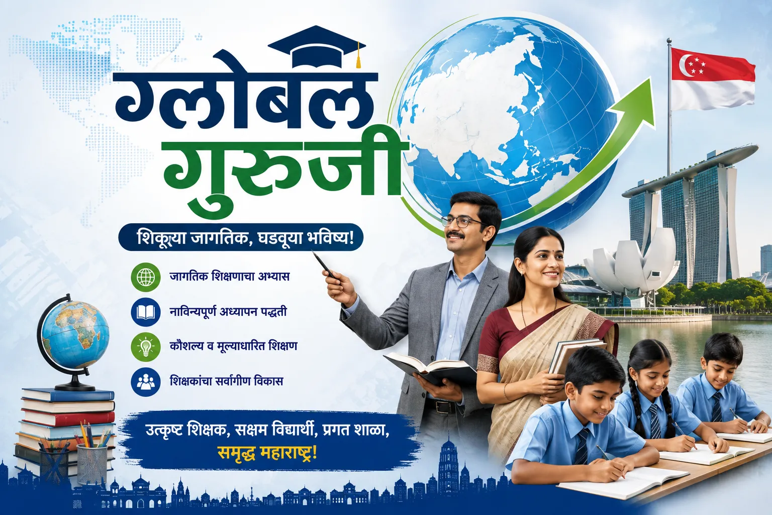 ‘ग्लोबल गुरुजी’ निवड प्रक्रियेचा पहिला टप्पा पूर्ण; १,१८७ शिक्षक परीक्षेत सहभागी