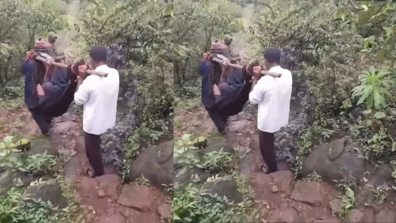 मावळात विकासाची पोलखोल; कुसवली पठारावर रुग्णाला झोळीतून नेण्याची वेळ