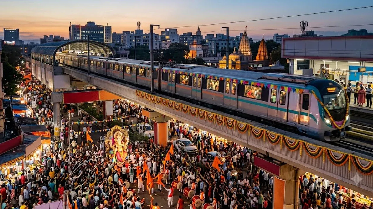 गणेशोत्सवात पुणे मेट्रोची विक्रमी भरारी; १२ दिवसांत ४८ लाखांहून अधिक प्रवासी, ७.४९ कोटींची कमाई