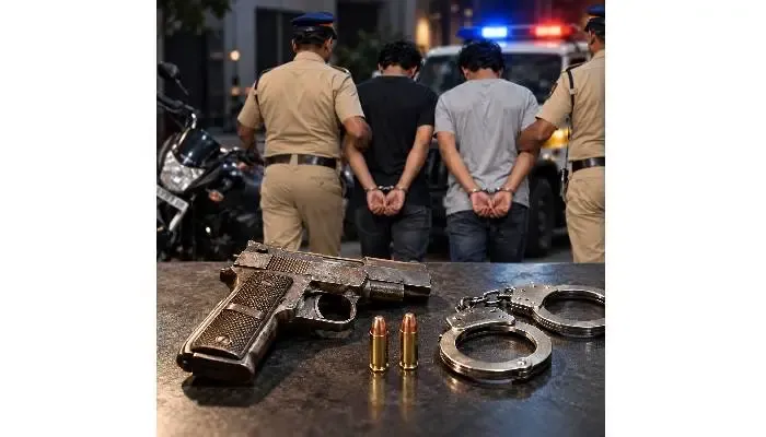 पुणे गुन्हे शाखेचा दणका; नांदेड गावातून गावठी कट्ट्यासह दोघे जेरबंद, जिवंत काडतुसे जप्त