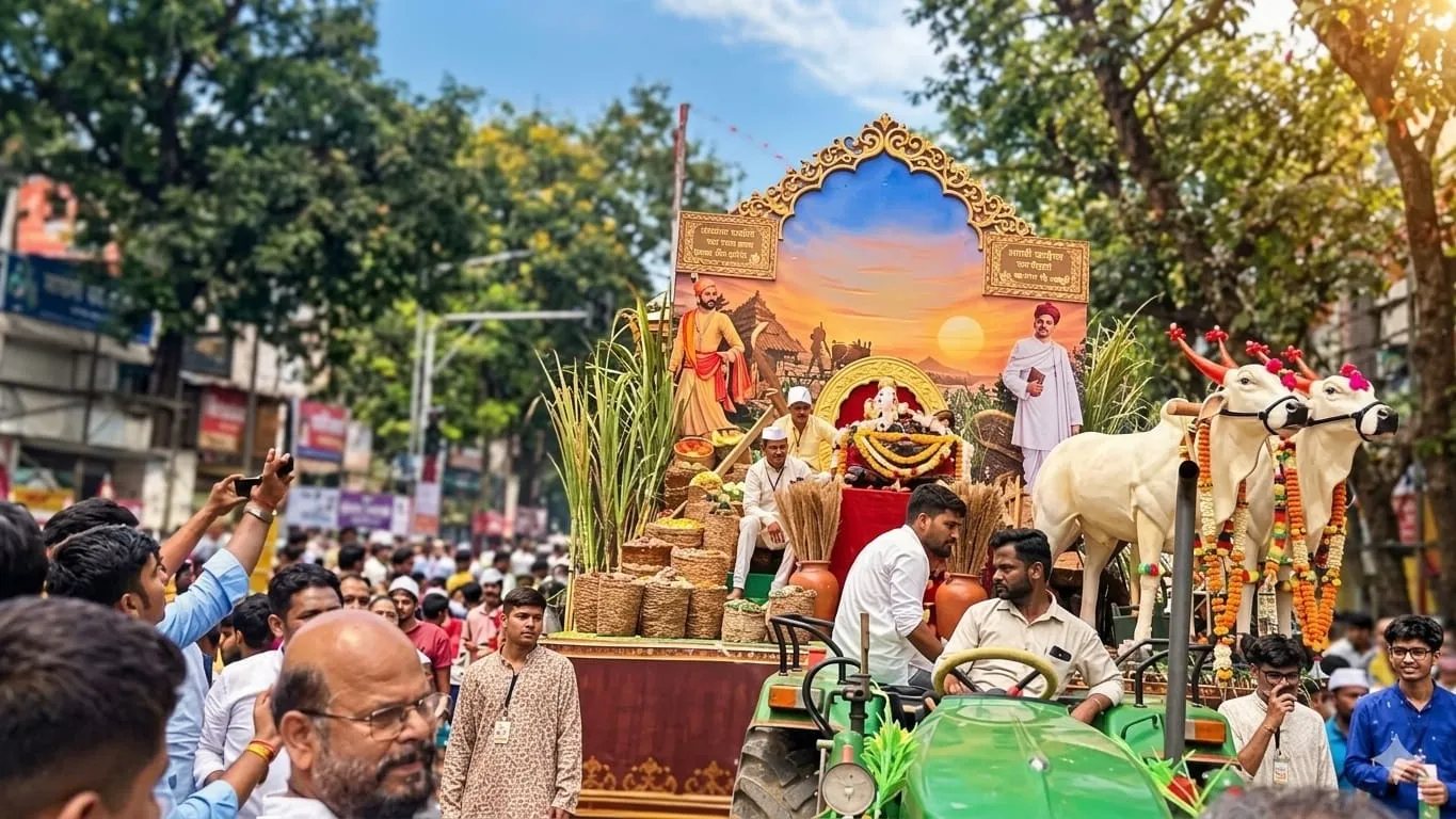 शेतकऱ्यांच्या व्यथा अन् दुष्काळाचे वास्तव; ‘केसरीवाडा गणपती’चा सामाजिक संदेश