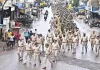 गणेश विसर्जनासाठी पोलिसांचा रूट मार्च; परिमंडळ-३ मध्ये १२० पोलिस अधिकारी-कर्मचाऱ्यांचा बंदोबस्त