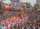श्रीमंत भाऊसाहेब रंगारी गणपती मंदिरात विराजमान; पंडित हरिप्रसाद चौरसियांच्या हस्ते प्राणप्रतिष्ठापना