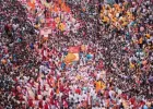 पुणे गणेश विसर्जन मिरवणुकीचा जल्लोष; ढोल-ताशांचा गजर, गुलालाची उधळण अन् ड्रोनमधून विहंगम दृश्य