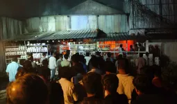 वाई एमआयडीसीतील गणेशमूर्ती कारखान्याला भीषण आग; लाखोंचे नुकसान