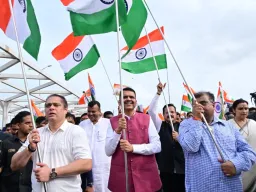 ‘राष्ट्र प्रथम तिरंगा उत्सवा’त देशभक्तीचा जल्लोष; मुख्यमंत्र्यांच्या हस्ते रॅलीचे उद्घाटन