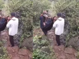 मावळात विकासाची पोलखोल; कुसवली पठारावर रुग्णाला झोळीतून नेण्याची वेळ