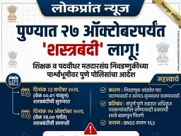 शिक्षक व पदवीधर मतदारसंघ निवडणूक: पुणे शहरात शस्त्रबंदीचा आदेश लागू; नियमांचे उल्लंघन केल्यास कारवाई 