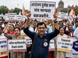 पुण्यात कनिष्ठ महाविद्यालयीन शिक्षकांचा मोर्चा; मागण्या मान्य न झाल्यास आंदोलनाचा इशारा