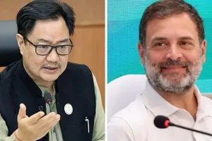 संसदीय कोंडीवर तोडगा शोधण्याचे प्रयत्न; रिजिजूंची राहुल गांधीं सोबत दुसरी बैठक