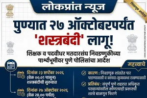 शिक्षक व पदवीधर मतदारसंघ निवडणूक: पुणे शहरात शस्त्रबंदीचा आदेश लागू; नियमांचे उल्लंघन केल्यास कारवाई 