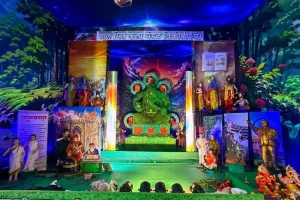 मुंबईत पर्यावरणपूरक गणेशमूर्तीचा अनोखा विक्रम; विक्रोळीच्या मोरयाची महाराष्ट्रातील पहिली ‘दुर्वांची मूर्ती’
