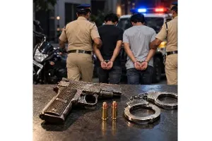 पुणे गुन्हे शाखेचा दणका; नांदेड गावातून गावठी कट्ट्यासह दोघे जेरबंद, जिवंत काडतुसे जप्त
