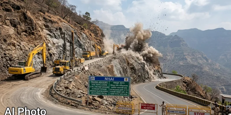 दिवेघाटातील रस्ता रुंदीकरणासाठी उद्या दुपारी दोन तास वाहतूक पूर्णपणे बंद; पर्यायी मार्गाचा वापर करण्याचे आवाहन