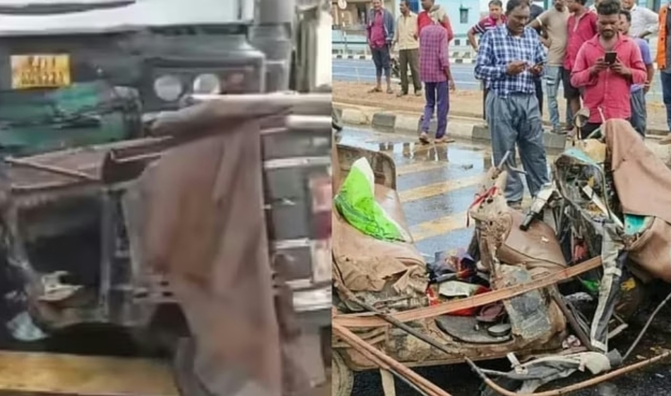 चंद्रपूरमध्ये ट्रक आणि ऑटोरिक्षाचा भीषण अपघात